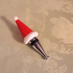 Santa hat bottle stopper nwot